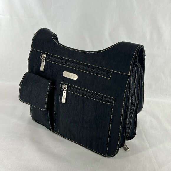 Baggallini Crossbody Purse Handbag Multi-Pocket Organizer Adjustable Strap Black - Picture 1 of 12